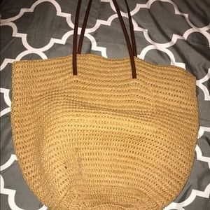 JCrew straw tote